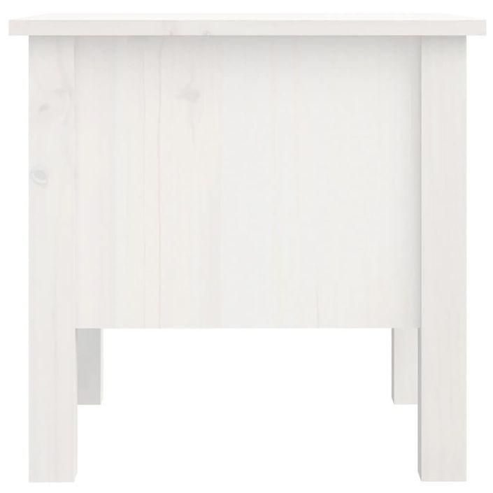 Tables d'appoint 2 pcs Blanc 40x40x39 cm Bois massif de pin - Photo n°10