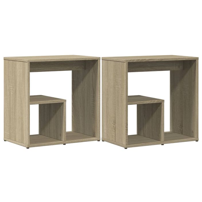 Tables d'appoint 2 pcs chêne sonoma 50x30x50 cm bois ingénierie - Photo n°1