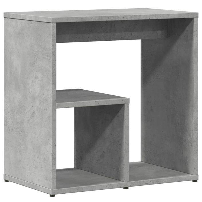 Tables d'appoint 2 pcs gris béton 50x30x50 cm bois d'ingénierie - Photo n°5