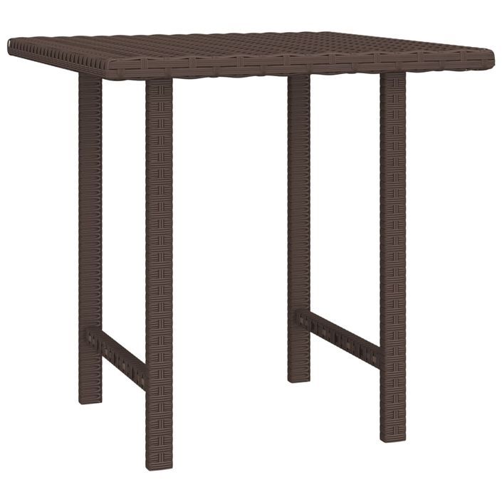 Tables d'appoint de jardin 3 pcs marron résine tressée - Photo n°4