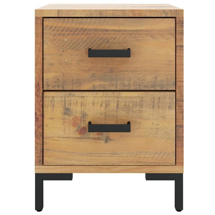 Tables de chevet 2 pcs 36x30x45 cm Bois de pin massif - Photo n°5