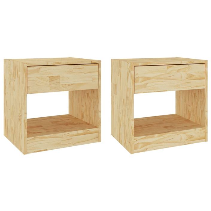 Tables de chevet 2 pcs 40x31x40 cm Bois de pin massif - Photo n°2