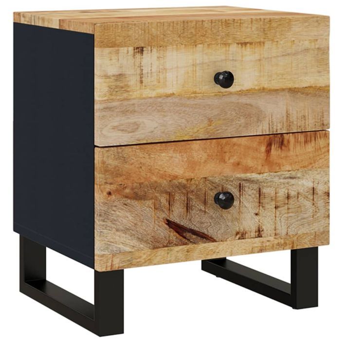 Tables de chevet 2 pcs 40x33x46 cm Bois de manguier solide - Photo n°9