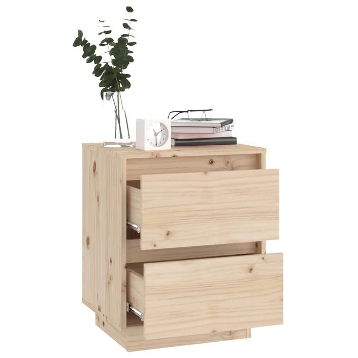 Tables de chevet 2 pcs 40x35x50 cm Bois de pin solide - Photo n°5