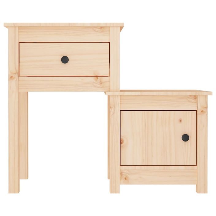 Tables de chevet 2 pcs 79,5x38x65,5 cm Bois de pin massif - Photo n°5