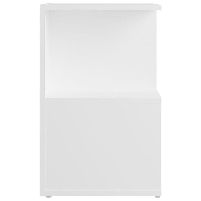 Tables de chevet 2 pcs Blanc 35x35x55 cm - Photo n°5