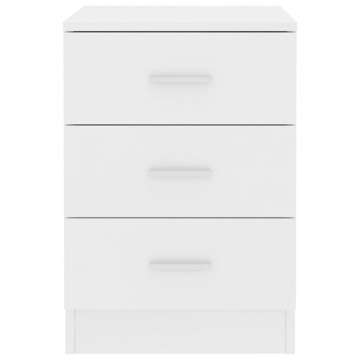 Tables de chevet 2 pcs Blanc 38 x 35 x 56 cm - Photo n°4