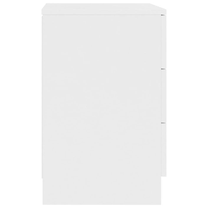 Tables de chevet 2 pcs Blanc 38 x 35 x 56 cm - Photo n°5