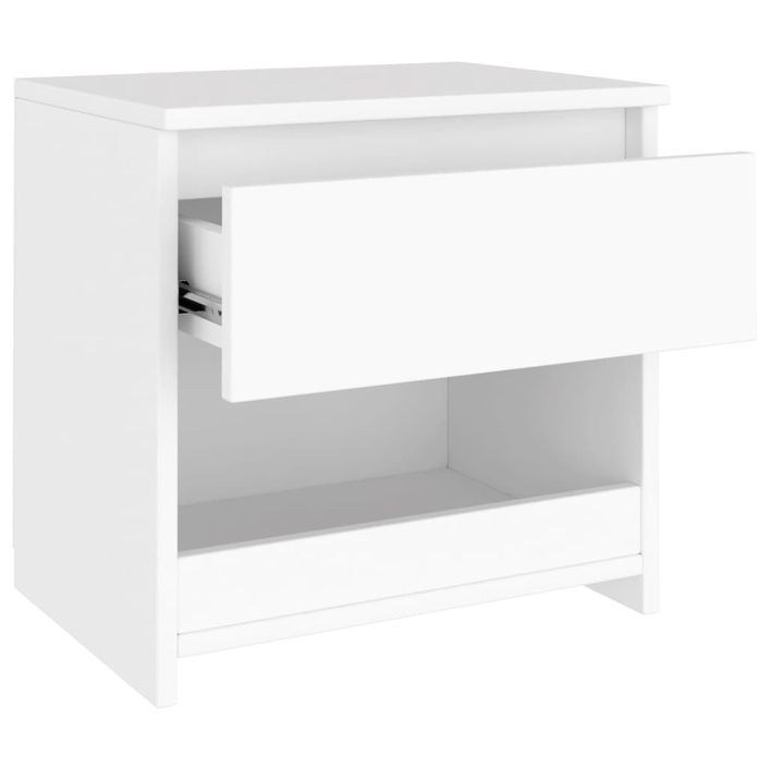 Tables de chevet 2 pcs Blanc 40x30x39 cm - Photo n°4