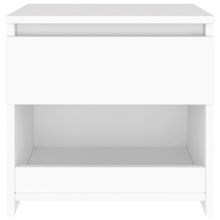 Tables de chevet 2 pcs Blanc 40x30x39 cm - Photo n°5