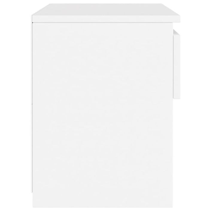 Tables de chevet 2 pcs Blanc 40x30x39 cm - Photo n°6