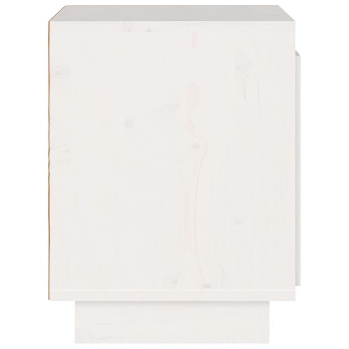 Tables de chevet 2 pcs Blanc 40x30x40 cm Bois de pin solide 2 - Photo n°8