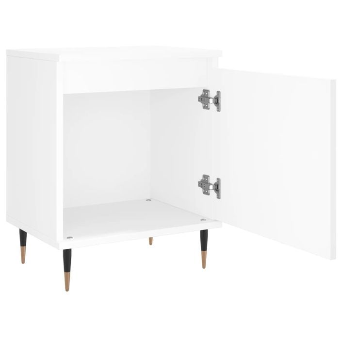 Tables de chevet 2 pcs blanc 40x30x50 cm bois d'ingénierie - Photo n°6