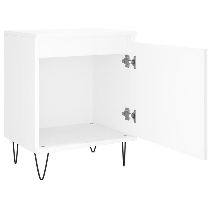 Tables de chevet 2 pcs blanc 40x30x50 cm bois d'ingénierie - Photo n°6