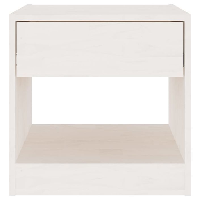 Tables de chevet 2 pcs Blanc 40x31x40 cm Bois de pin massif - Photo n°7