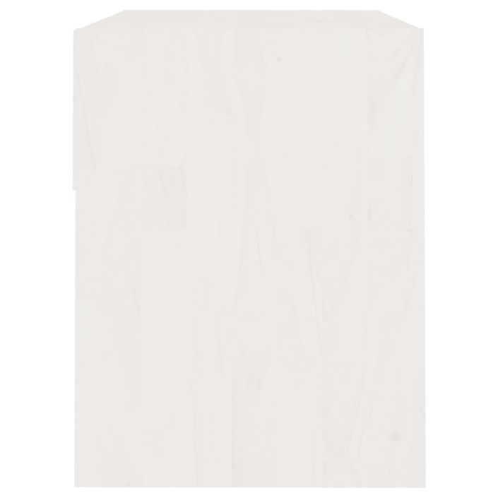 Tables de chevet 2 pcs Blanc 40x31x40 cm Bois de pin massif - Photo n°8