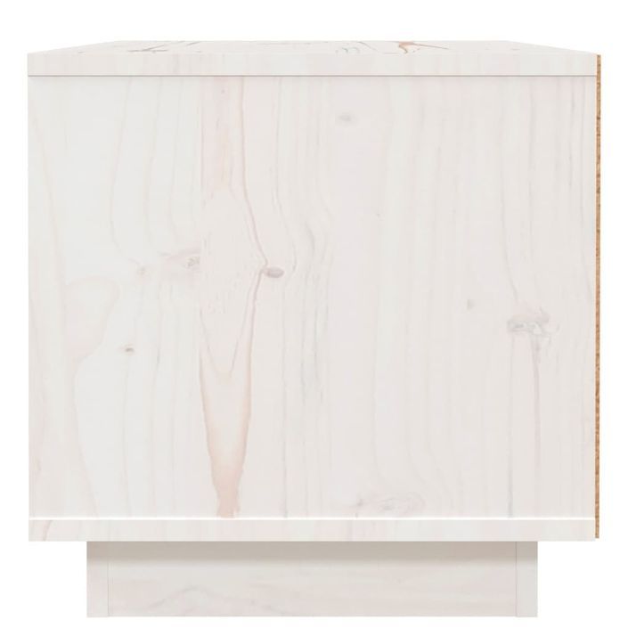 Tables de chevet 2 pcs Blanc 40x34x35 cm Bois de pin massif - Photo n°7