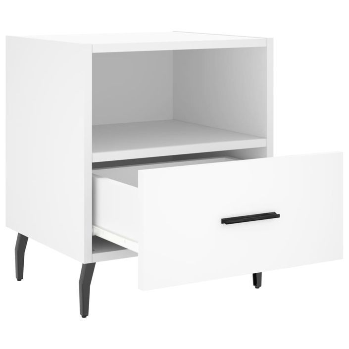 Tables de chevet 2 pcs blanc 40x35x47,5 cm bois d’ingénierie - Photo n°5