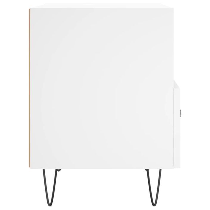 Tables de chevet 2 pcs blanc 40x35x47,5 cm bois d’ingénierie - Photo n°8