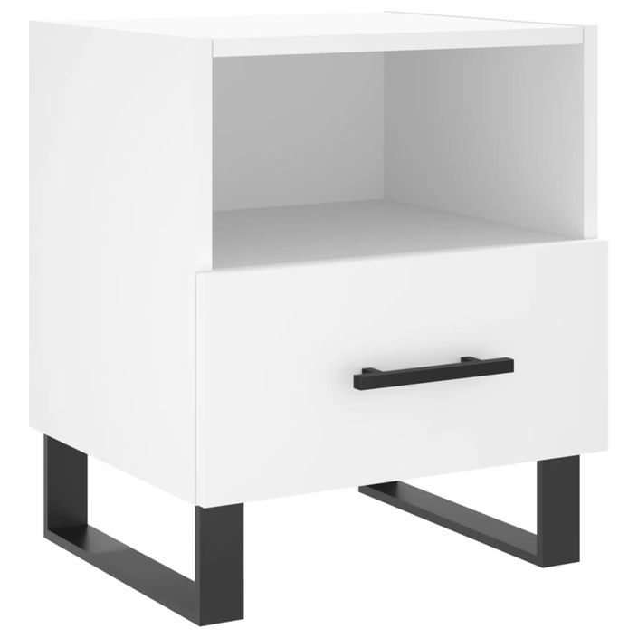 Tables de chevet 2 pcs blanc 40x35x47,5 cm bois d’ingénierie - Photo n°6