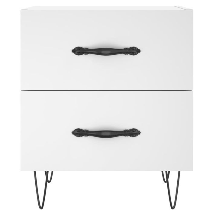 Tables de chevet 2 pcs blanc 40x35x47,5 cm bois d’ingénierie - Photo n°6