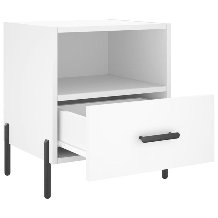 Tables de chevet 2 pcs blanc 40x35x47,5 cm bois d’ingénierie - Photo n°5