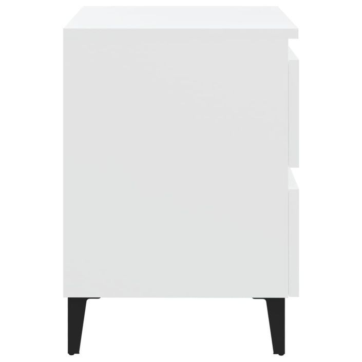 Tables de chevet 2 pcs Blanc 40x35x50 cm - Photo n°6