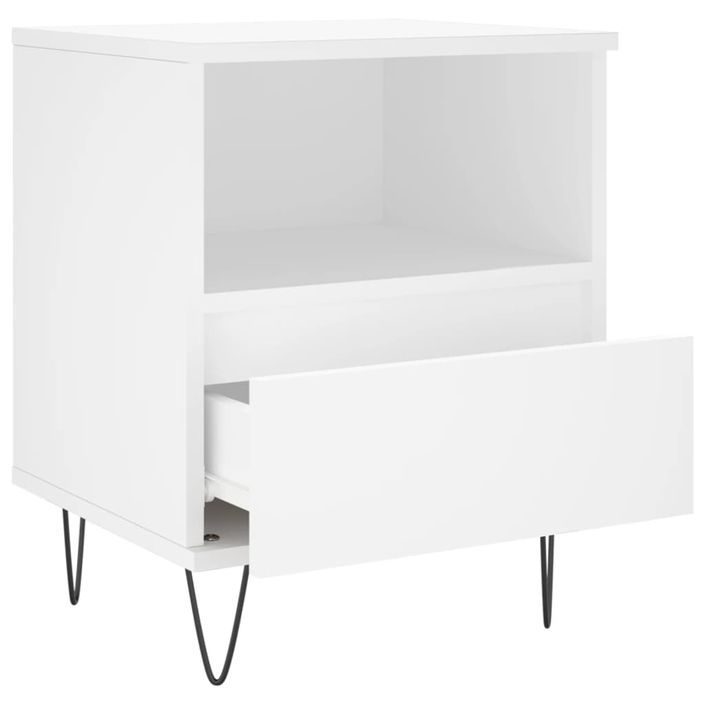 Tables de chevet 2 pcs blanc 40x35x50 cm bois d’ingénierie - Photo n°6