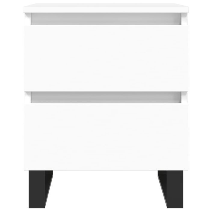 Tables de chevet 2 pcs blanc 40x35x50 cm bois d’ingénierie - Photo n°5