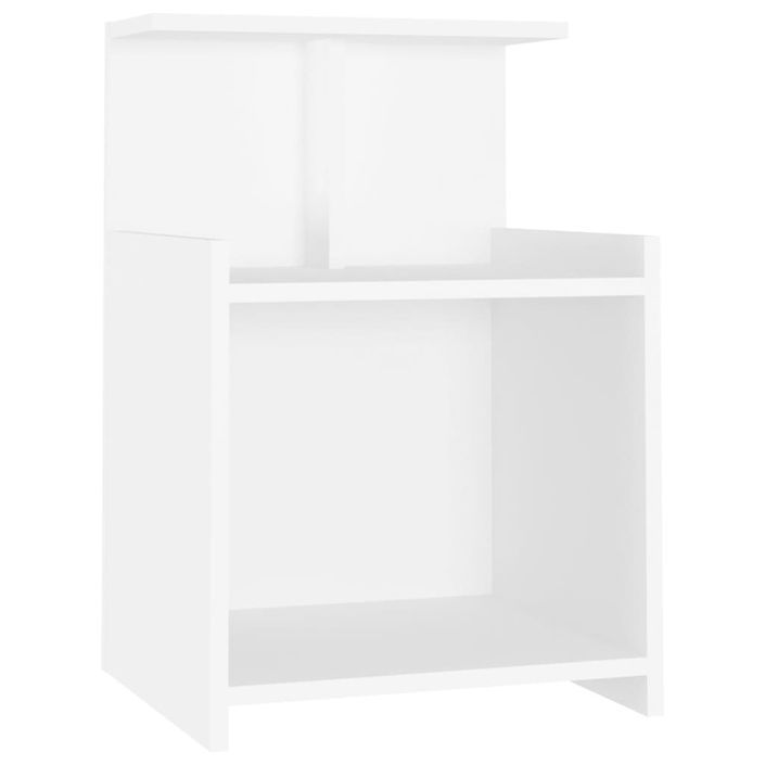 Tables de chevet 2 pcs Blanc 40x35x60 cm - Photo n°4