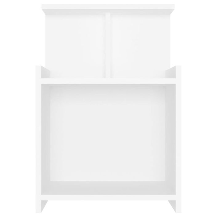 Tables de chevet 2 pcs Blanc 40x35x60 cm - Photo n°5