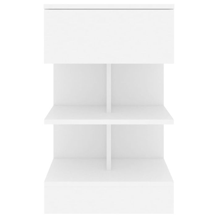 Tables de chevet 2 pcs Blanc 40x35x65 cm - Photo n°6