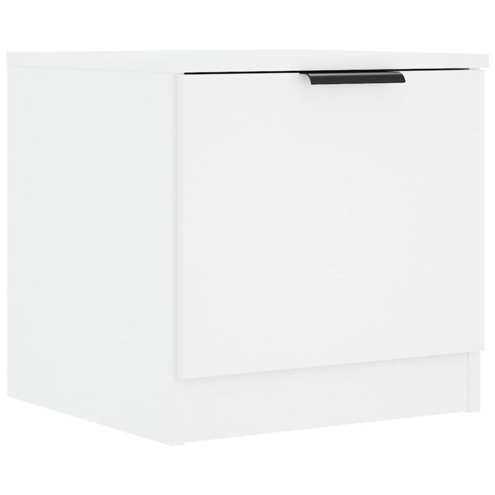 Tables de chevet 2 pcs Blanc 40x39x40 cm - Photo n°6