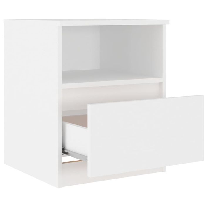 Tables de chevet 2 pcs Blanc 40x40x50 cm 2 - Photo n°7