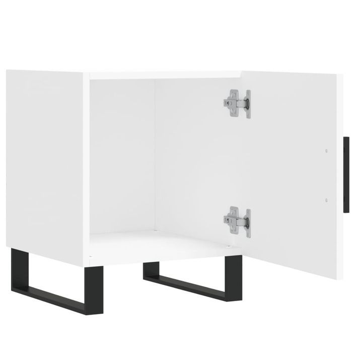 Tables de chevet 2 pcs blanc 40x40x50 cm bois d’ingénierie - Photo n°5