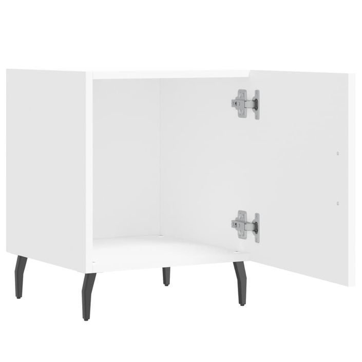 Tables de chevet 2 pcs blanc 40x40x50 cm bois d’ingénierie - Photo n°6