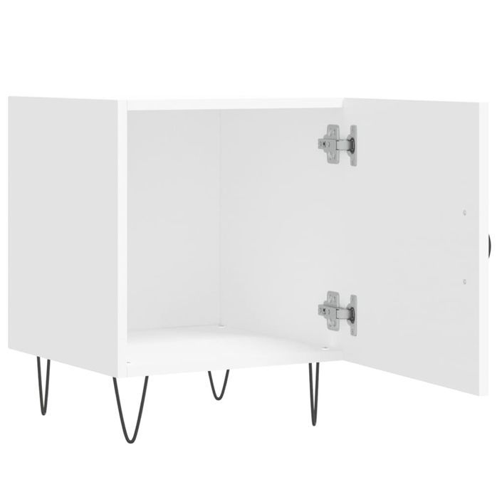 Tables de chevet 2 pcs blanc 40x40x50 cm bois d’ingénierie - Photo n°8