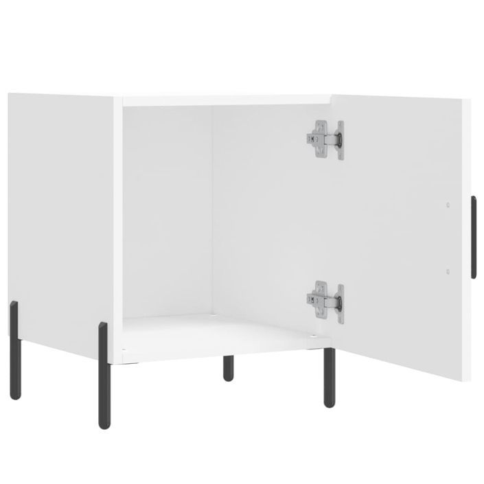 Tables de chevet 2 pcs blanc 40x40x50 cm bois d’ingénierie - Photo n°8