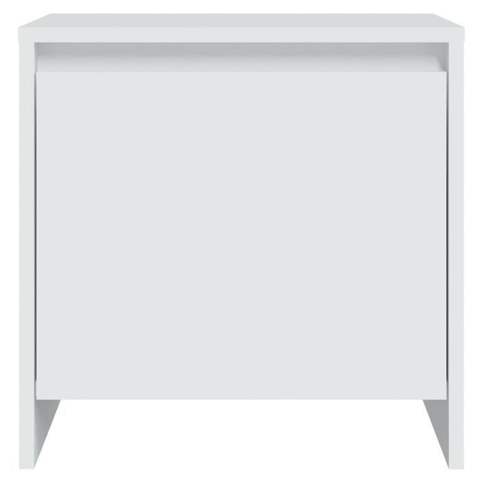 Tables de chevet 2 pcs Blanc 45x34x44,5 cm - Photo n°4