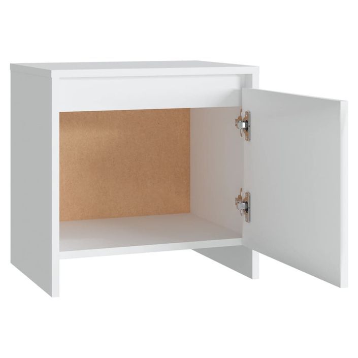 Tables de chevet 2 pcs Blanc 45x34x44,5 cm - Photo n°5