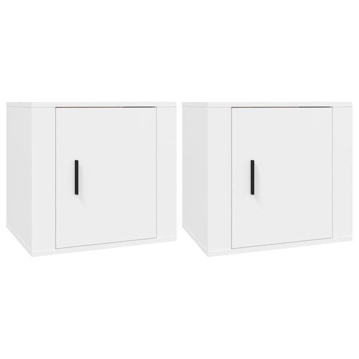 Tables de chevet 2 pcs Blanc 50x39x47 cm - Photo n°2