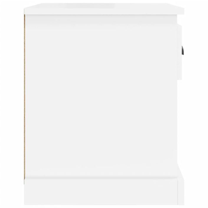 Tables de chevet 2 pcs blanc brillant 39x39x47,5 cm - Photo n°9