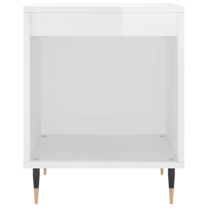 Tables de chevet 2 pcs blanc brillant 40x35x50 cm - Photo n°5