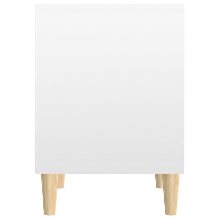 Tables de chevet 2 pcs Blanc brillant 40x35x50 cm - Photo n°7