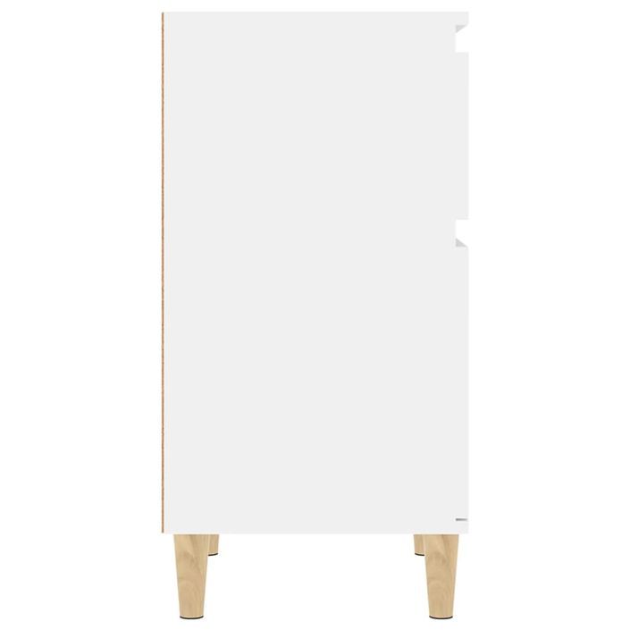 Tables de chevet 2 pcs blanc brillant 40x35x70 cm - Photo n°7