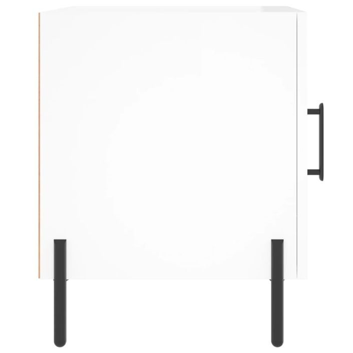 Tables de chevet 2 pcs blanc brillant 40x40x50 cm - Photo n°7