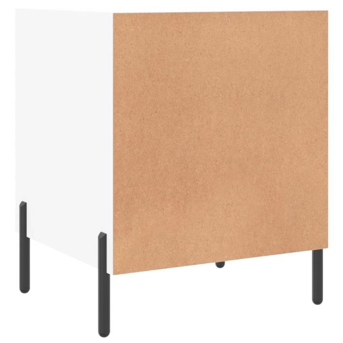 Tables de chevet 2 pcs blanc brillant 40x40x50 cm - Photo n°10