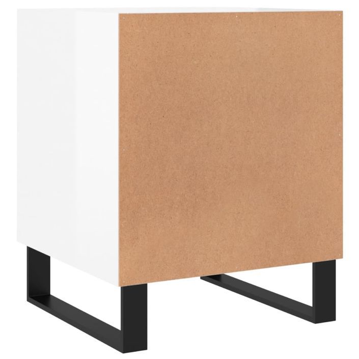 Tables de chevet 2 pcs blanc brillant 40x40x50 cm - Photo n°9