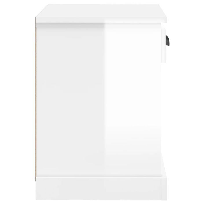 Tables de chevet 2 pcs blanc brillant 43x36x50 cm - Photo n°9