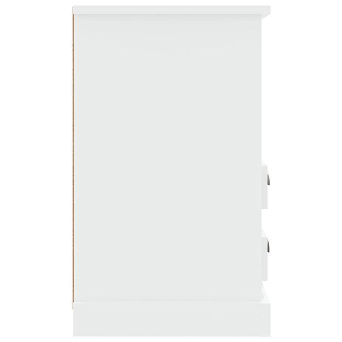 Tables de chevet 2 pcs blanc brillant 43x36x60 cm - Photo n°9